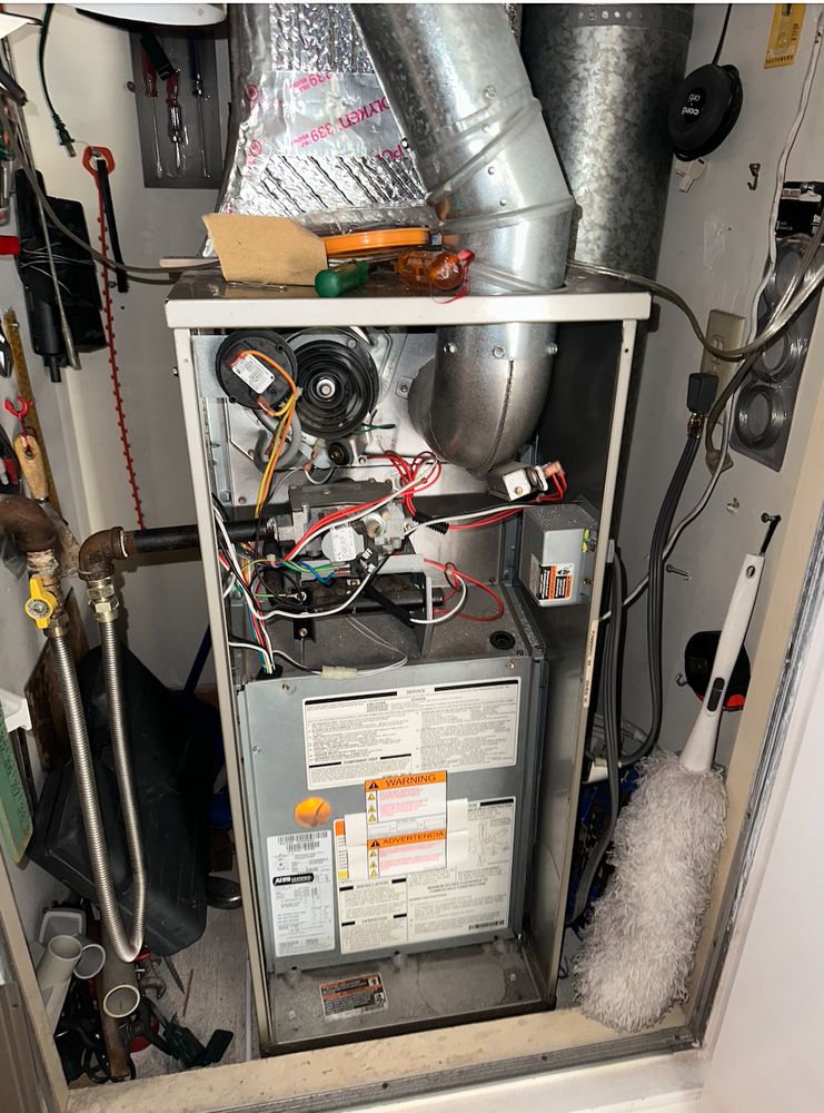 Easy Breezy Air technician on a recent HVAC job